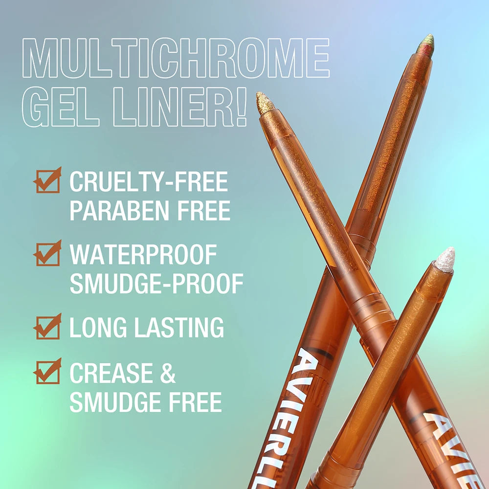 Eyeliner Gel Pencil Metallic Gradient Chameleon Glitter Waterproof Zpaxo