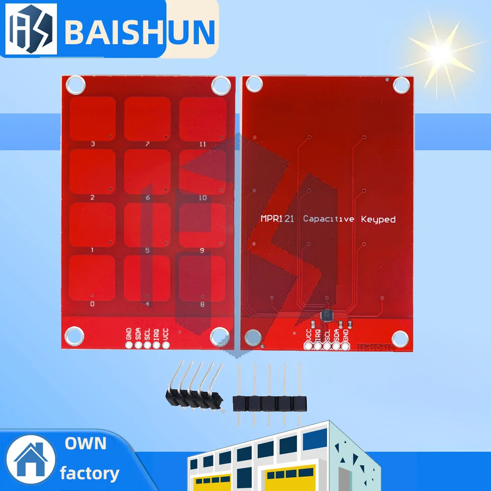 12-Button Capacitive Touch Keypad MPR121 I2C Interface Sensor Module Zpaxo Default Title