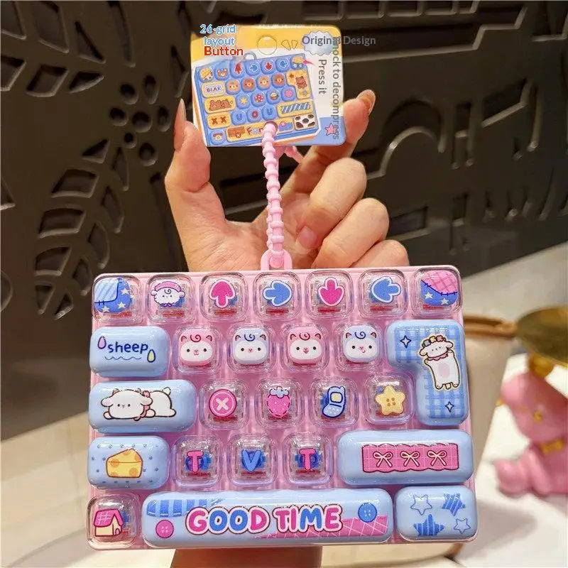 26 Key Cute Fidget Decompression Toy Soft Push Button Creative Bag Zpaxo A2