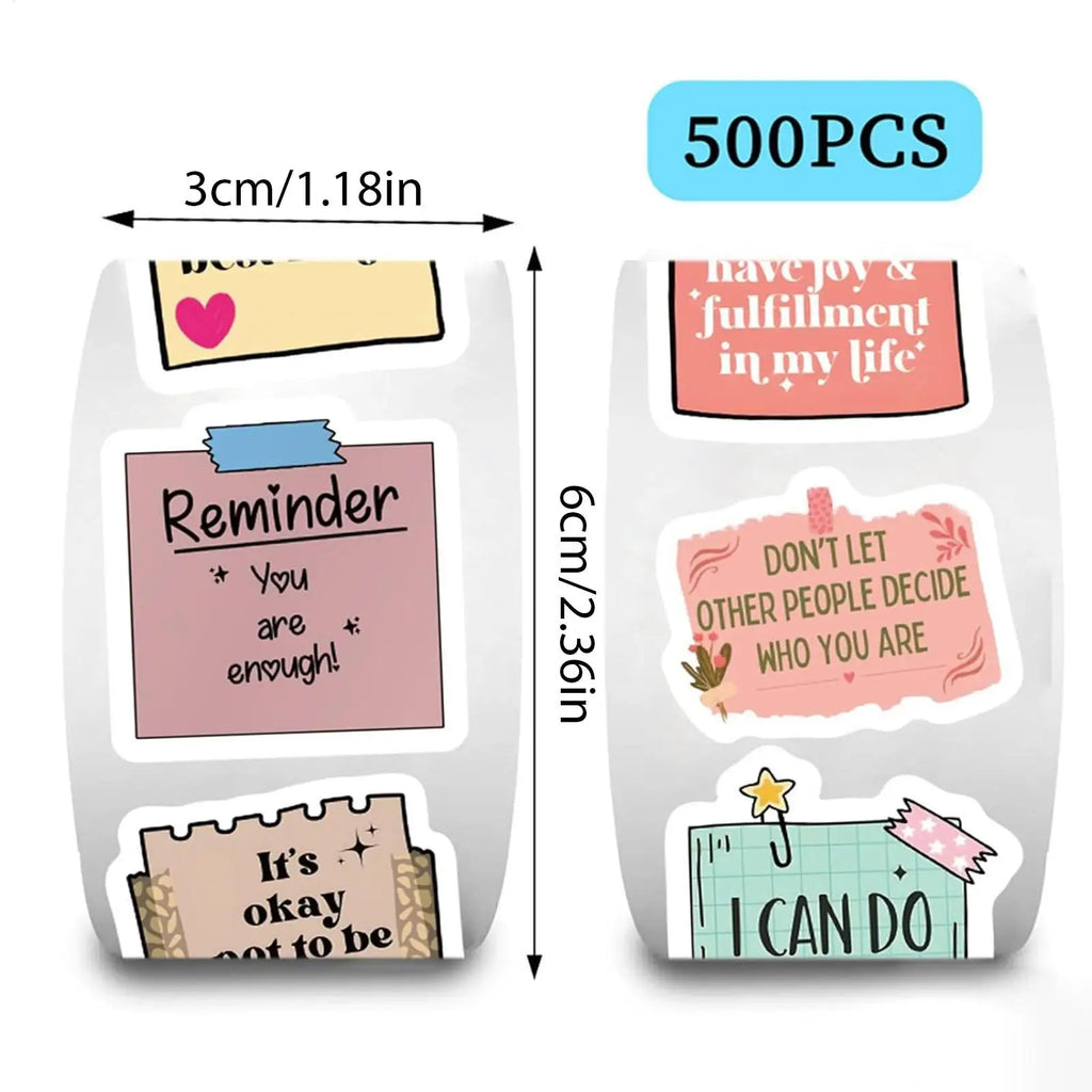 Motivational Stickers For Kids 500 Pieces Encouragement Stickers Funny Quote Decals Roll For Kids Students Teachers Parents Zpaxo