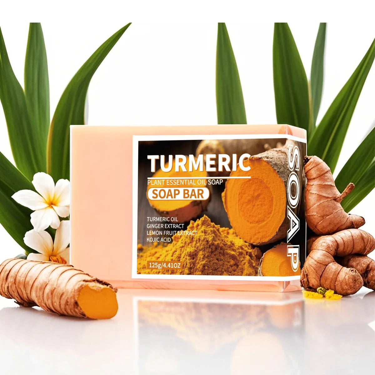 Turmeric & Lemon Essential Oil Handmade Soap 140g – Face & Body Handmade Soap Bar Zpaxo
