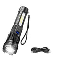 KDULIT Rechargeable LED Flashlight – Zoom, LCD Display, 2000lm