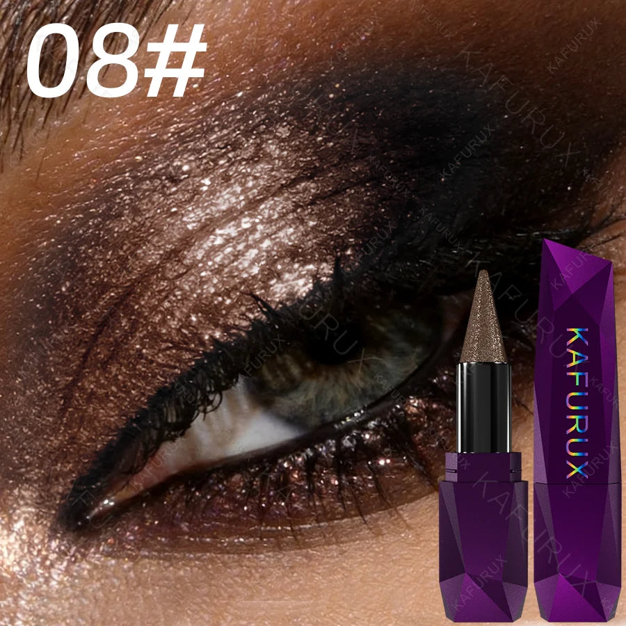 Metallic Brown Eyeshadow Pencil Glitter Silkworm Liner Pen Zpaxo 08
