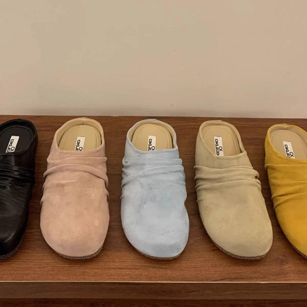 Flat Shoes for Women Thick Soled Soft Boken Shoes for Women Spring Autumn 2025 New Outerwear Retro Round Toe Ladies Shoes Zpaxo