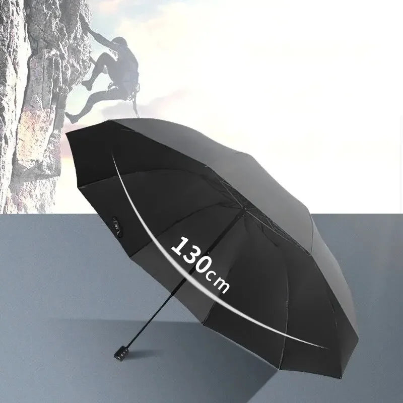 130cm High-Quality Ten-Bone Umbrella Waterproof Windproof Reinforced Frame Manual Large Protection Umbrella Zpaxo