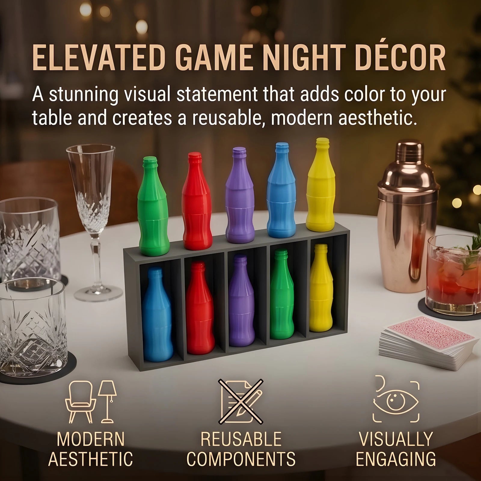 3D Printed Guessing Game Prop Adult Party Ice Breaker Tabletop Board
