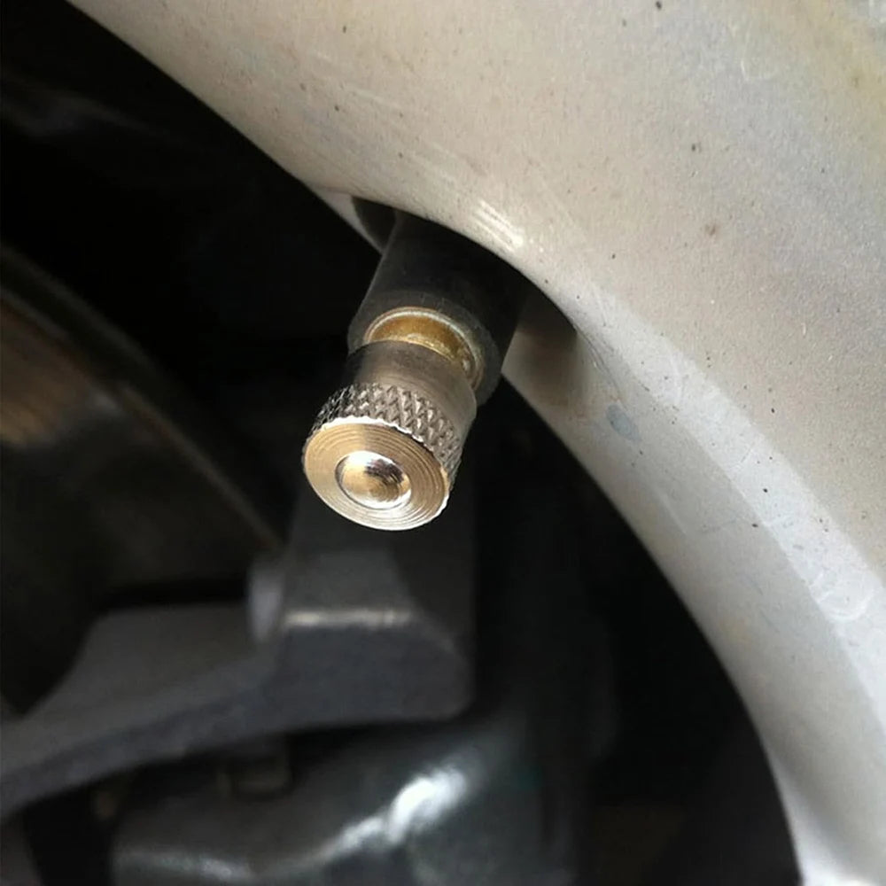 12-Pack Brass Tire Valve Stem Caps with Rubber Gasket | Universal