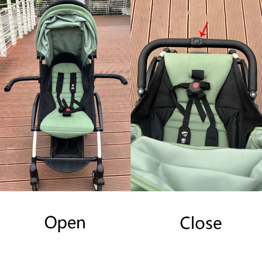 PU Cover Handle Baby Stroller Accessories Handlebar Stroller Fence Armrest Bumper Bar EVA Solid Color Pushchair Front Bumper Zpaxo