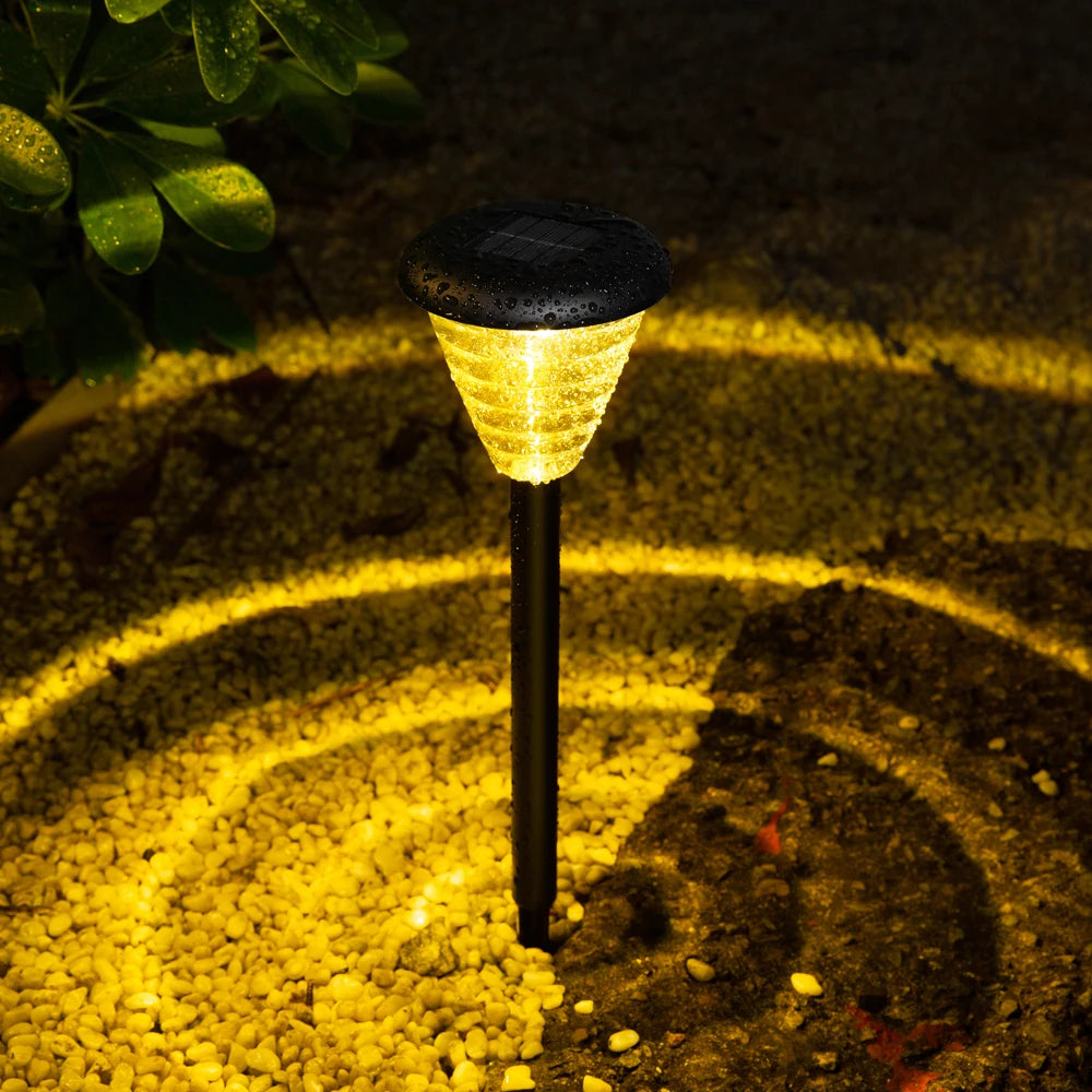 Solar Path Lamp Waterproof Led Outdoor Garden Lighting RGB Decorative Zpaxo Warm White 4 PCS