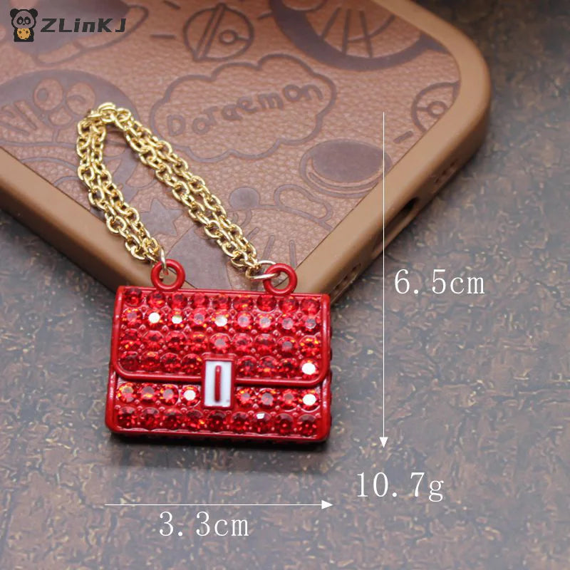 ▶1Pcs Miniature Fashionable Dollhouse Metal Chain Handbag Set Pack Doll Bags for Clothes Accessories Toy for Kids Zpaxo