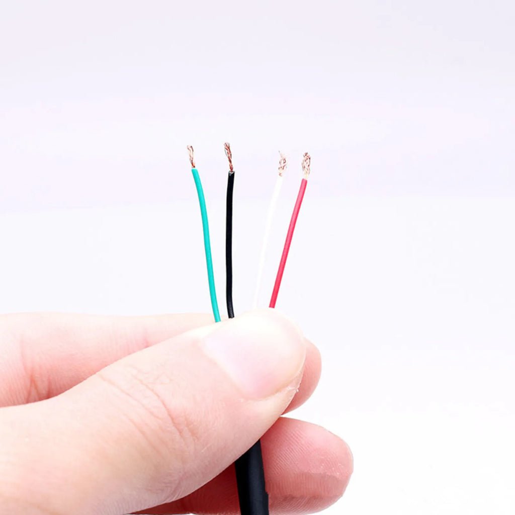 2 Pin M Port DIY 4 Wire Speaker Mic Extension Cable Motorola GP68