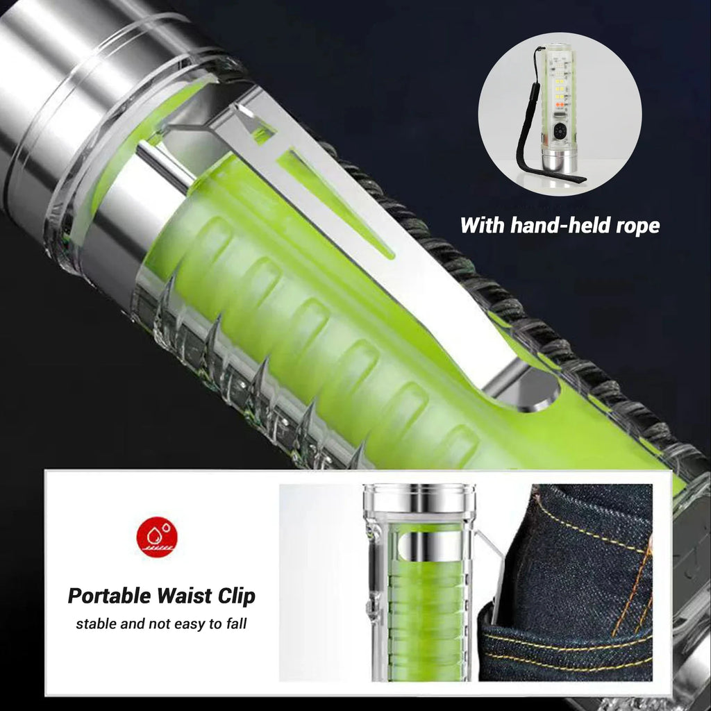 ESMARTER 30W Zoomable LED Flashlight – Type-C Rechargeable, 8 Modes
