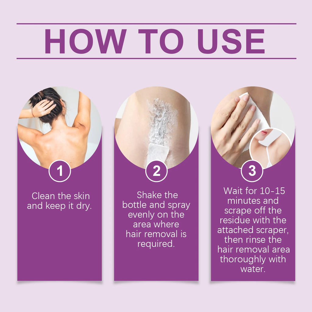 Jaysuing Painless Body Hair Removal Cream & Depilatory Spray Hair Removal Cream Zpaxo