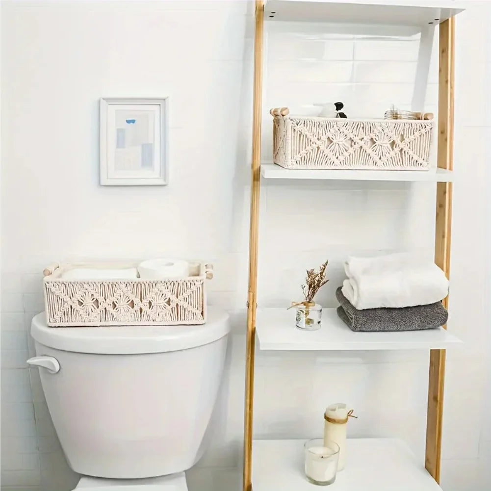 Grid Sorting Organizer for Home, Bathroom, Bedroom, Living Room - Boho Decor Storage Basket, Bathroom Organizers & Storage Zpaxo