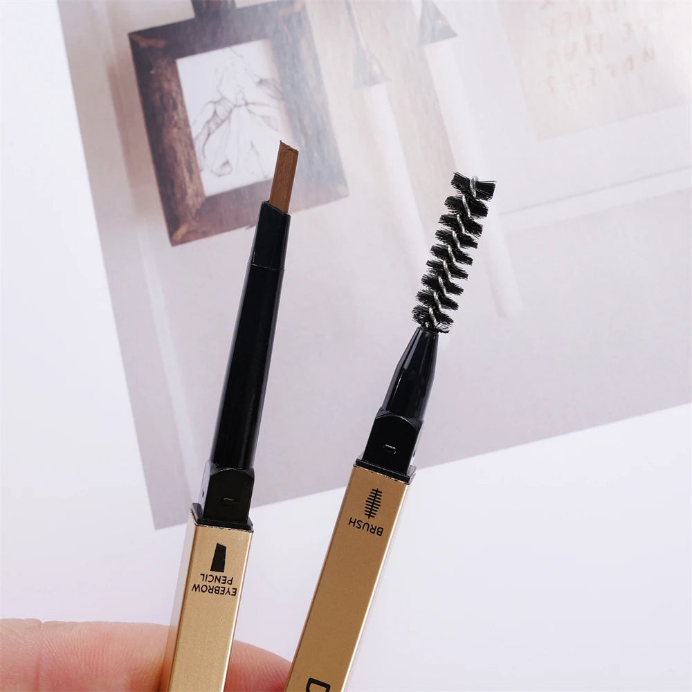 1 Small Gold Bar Double-ended Eyebrow Pencil 3D Shape Long-lasting Zpaxo