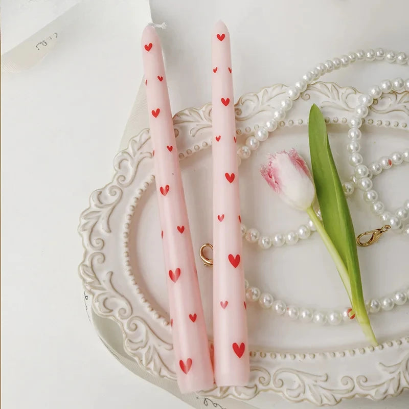 Long Pole Printed Candles Wholesale Smokeless Column Wax Romantic Zpaxo B12377A