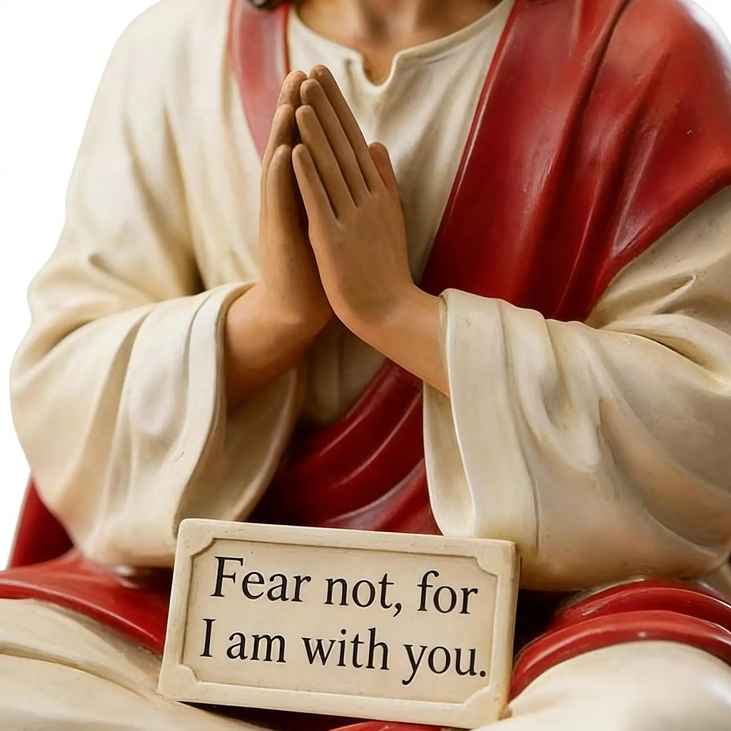 Jesus Sculpture Religious Art Collectible Resin Desk Companion