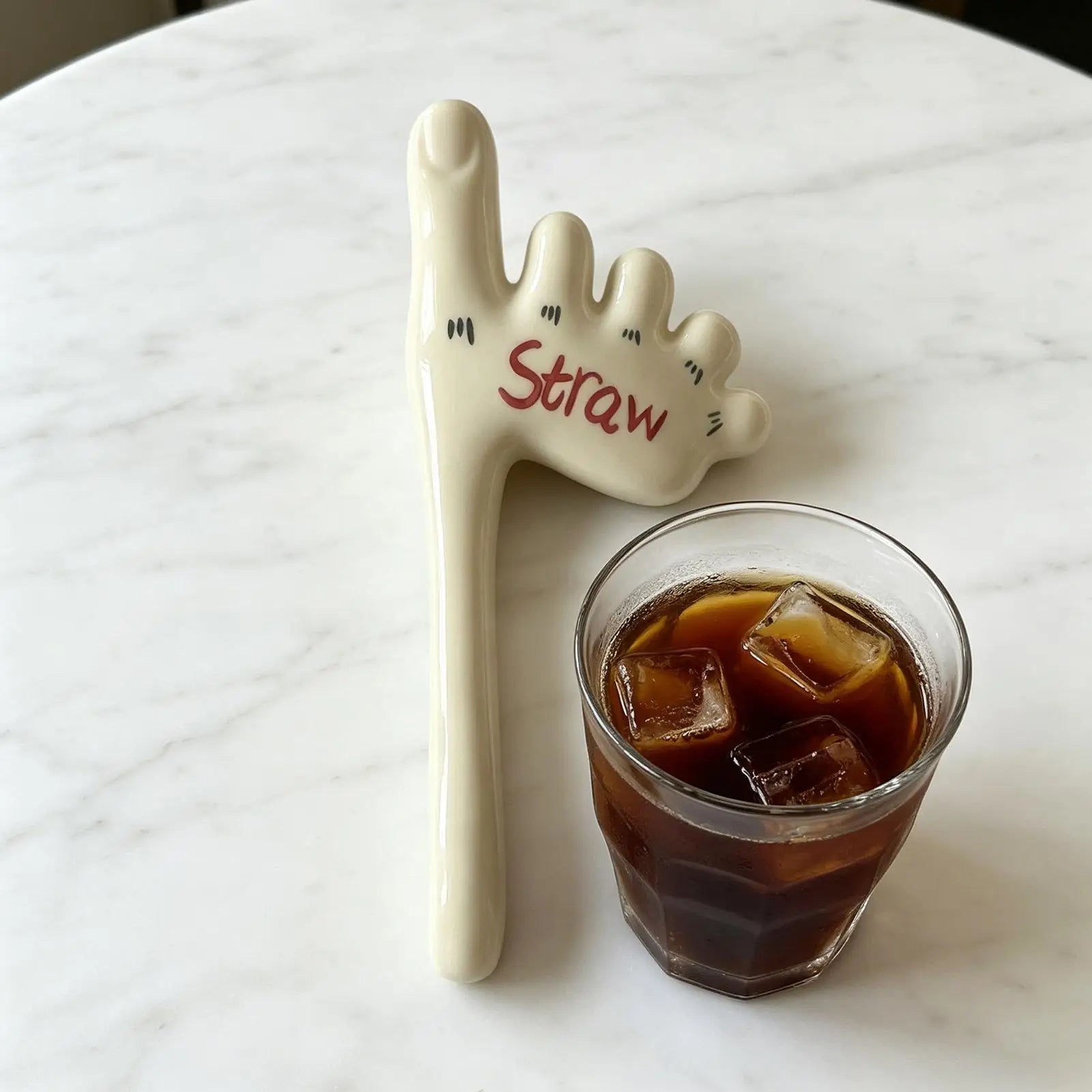 Foot Straw Handmade Toe Ceramic Reusable Drinkware Fishing Drinking