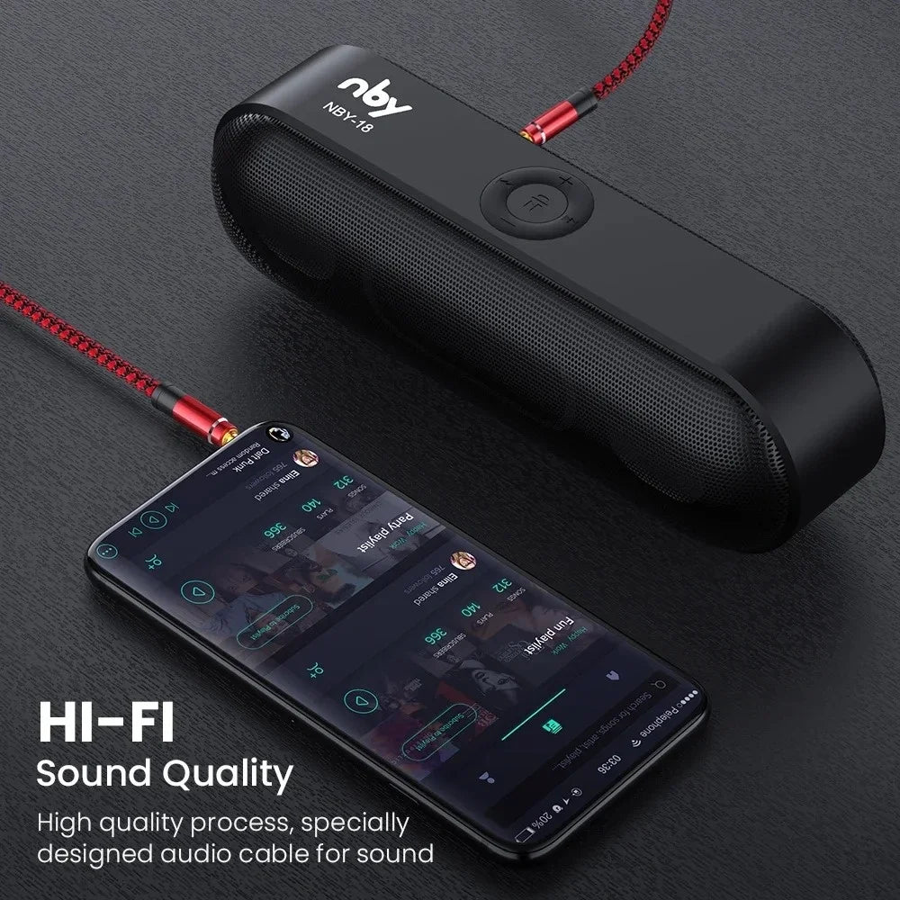 1.5M Nylon Braided 3.5mm AUX Audio Cable | Car, Phone & Speaker AUX Audio Cable Zpaxo