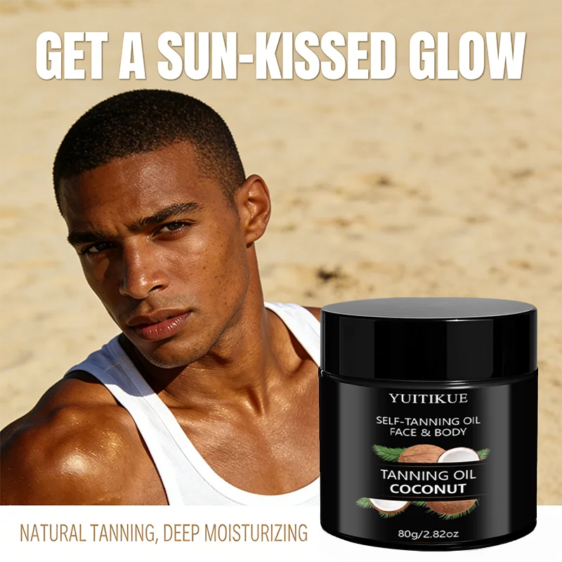 YUITIKUE Coconut Self-Tanning Oil – Natural Glow Face & Body 80g Self-Tanning Oil Zpaxo
