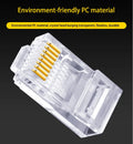100PCS Cat6 Cat5e RJ45 Shielded Connector Modular Plug Cable Network Plugs Perforated Crystal Head Ethernet PC Hardware Adapter Zpaxo 100PCS
