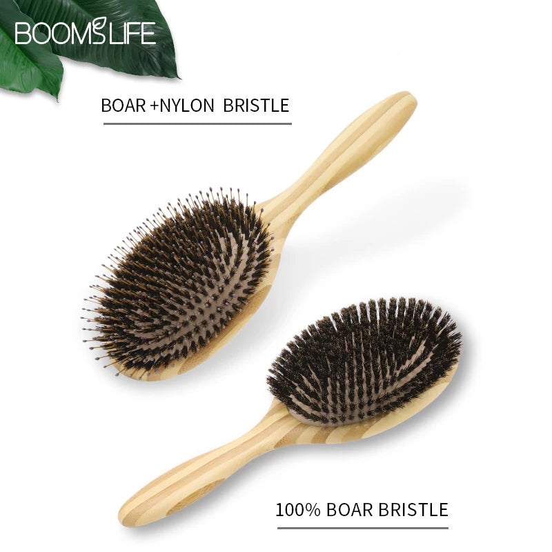 Professional Hair Brush Airbag HairBrush Hair Message Brush Soft Boar Bristle Brush Fast Hair Straightener Bamboo Hairbrush Zpaxo