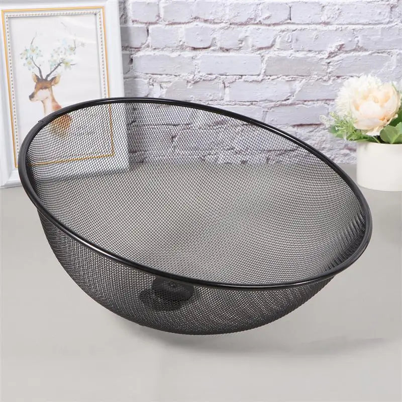 Stainless Steel Round Food Cover Handle Dining Table Anti Fly Dust
