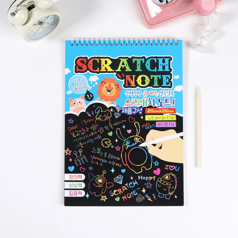 50 pcs of Magic Scratch-Off Paper, Scratch-Off Rainbow Art Paper Scratch-Off Kit with 5 Sticks for Birthday Party Holiday Gifts Zpaxo Blue 10 pages