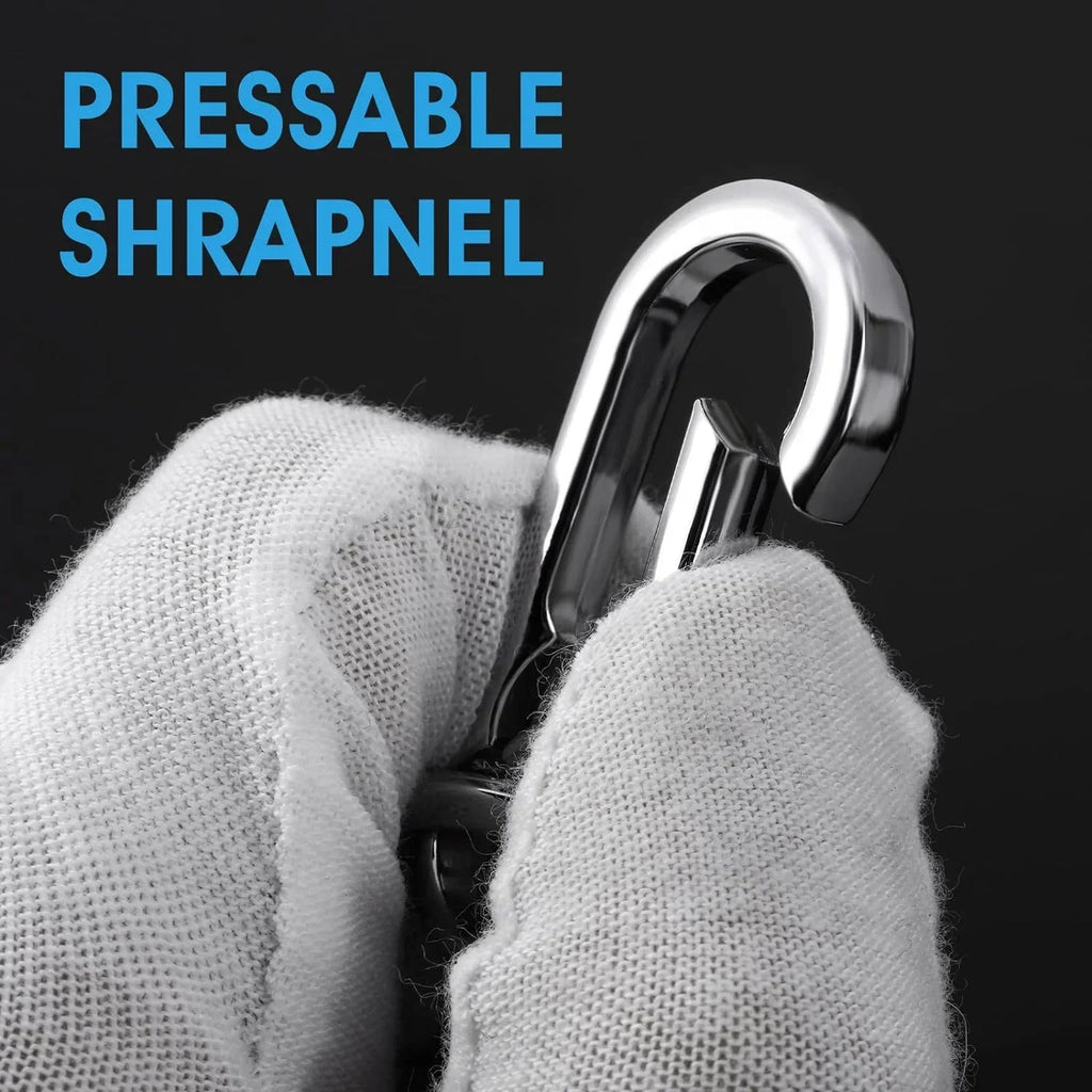 4-Pack Metal Carabiner Clip Keychain & Key Ring Holder Set