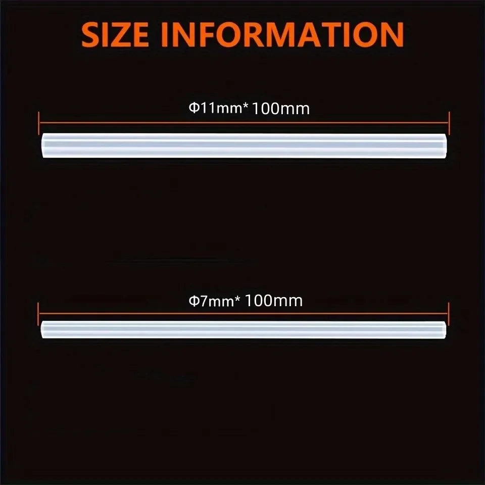 7/11mm *100mm 10pc Hot Melt Glue Sticks, Mini Size Glue Gun Sticks, For Glue Gun DIY Art Craft, General Repairs Home Decoration Zpaxo