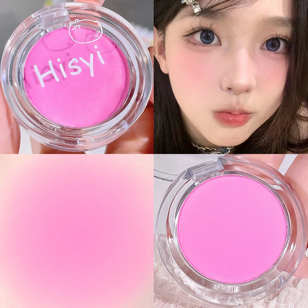 HISYI slightly tipsy blush matte fine flash micro flash natural color makeup pure desire monochrome blush plate Zpaxo H1905-12