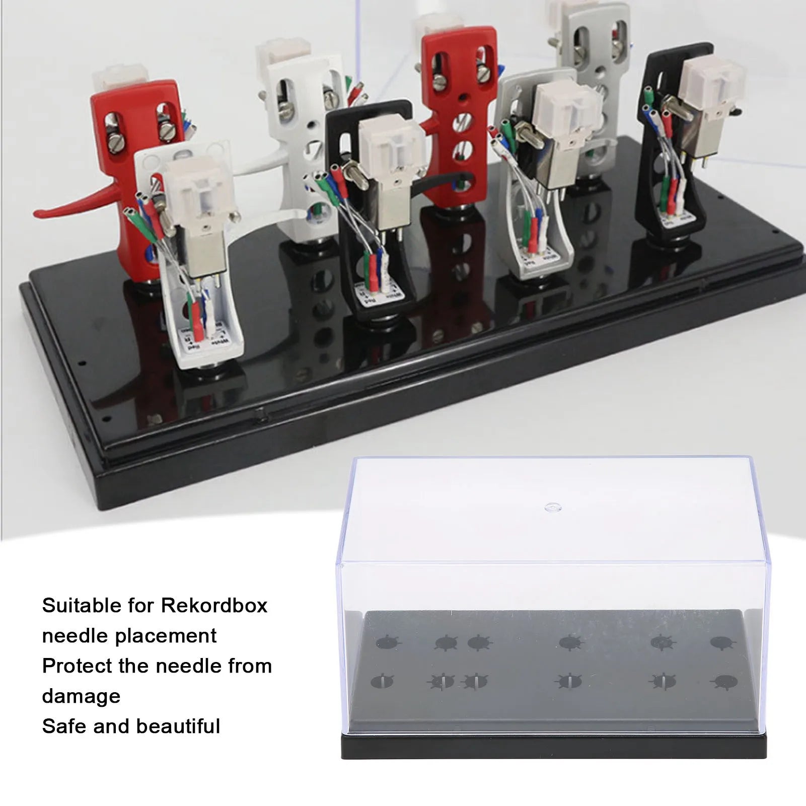 Phonograph Head Storage Box High End Phonograph Head Long Needle Phono Rack Display Sample Box ABS Zpaxo