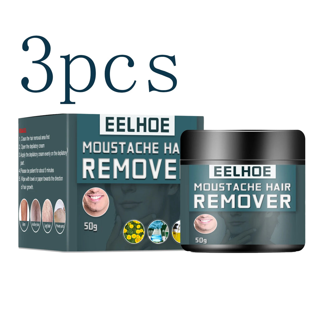 Men's Hair Removal Cream – Face, Beard, Body & Sensitive Skin Hair Removal Cream Zpaxo 3pcs