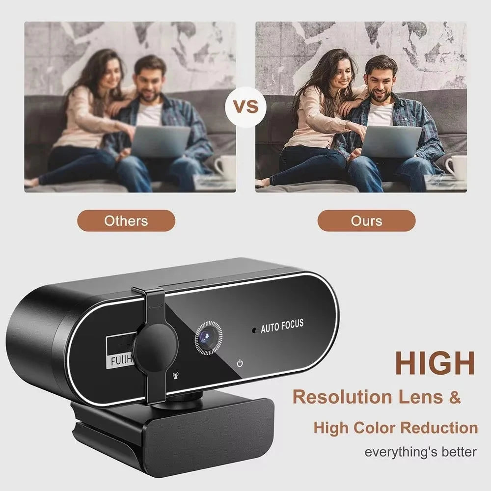 Mini Camera 4K Webcam Microphone Auto Focus Laptop Video Shooting USB