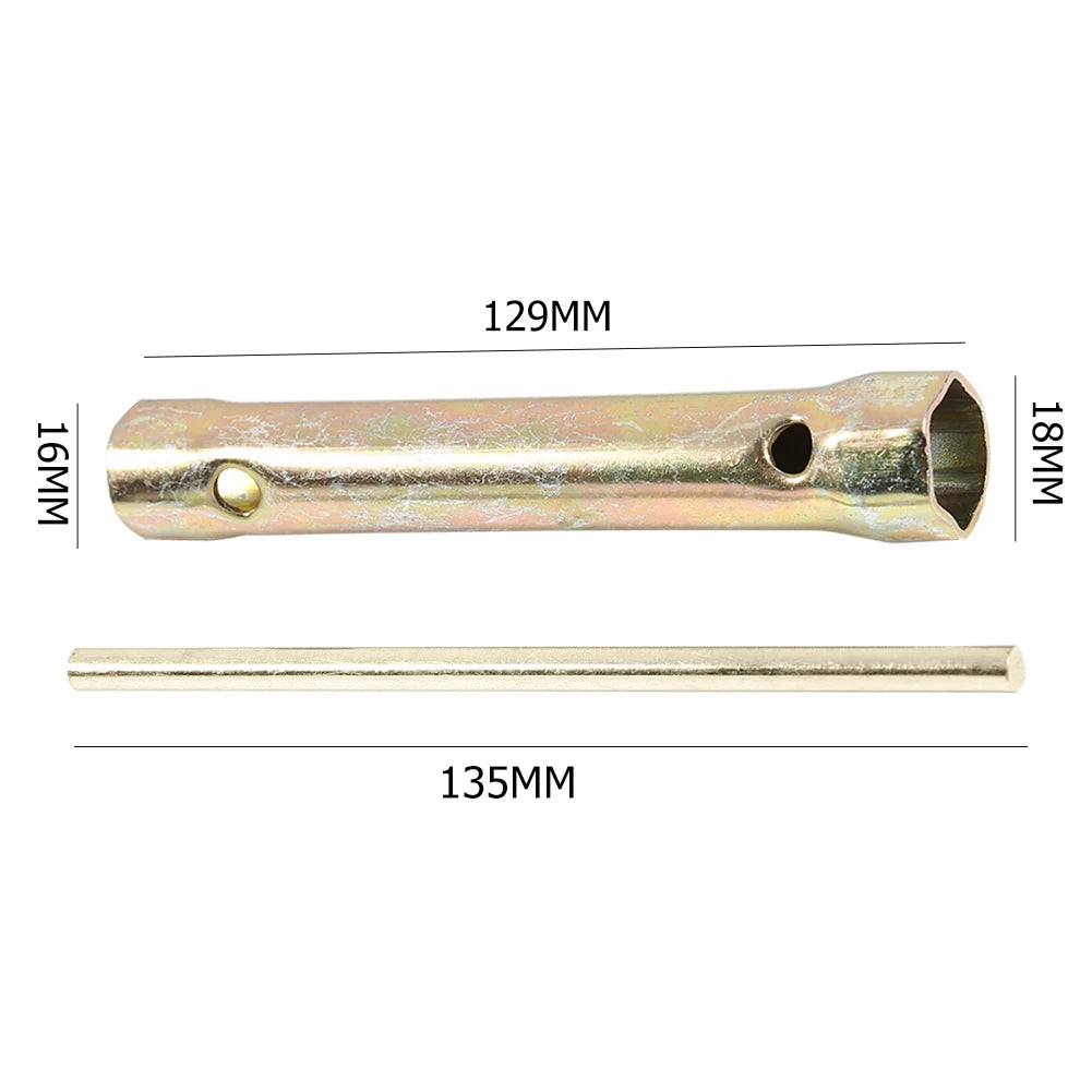 Double Ended Spark Plug Socket Wrench 16mm/18mm Spanner with Torque Bar Handle Zpaxo