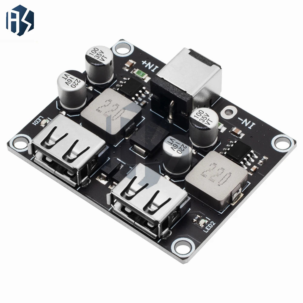 USB QC3.0 QC2.0 DC-DC Buck Converter Charging Step Down Module 6-32V 9V 12V 24V to Fast Quick Charger Circuit Board 3V 5V 12V Zpaxo