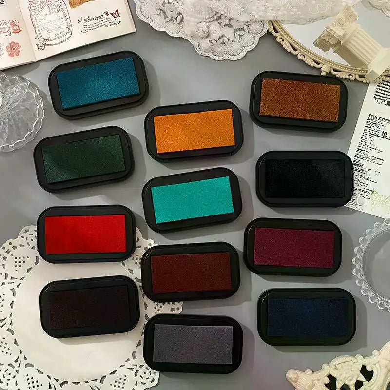 Color Space Series Water Based Ink High Density Sponge Inkpad Planner Art Scrapbook Supplies School Accessories Stationery Zpaxo