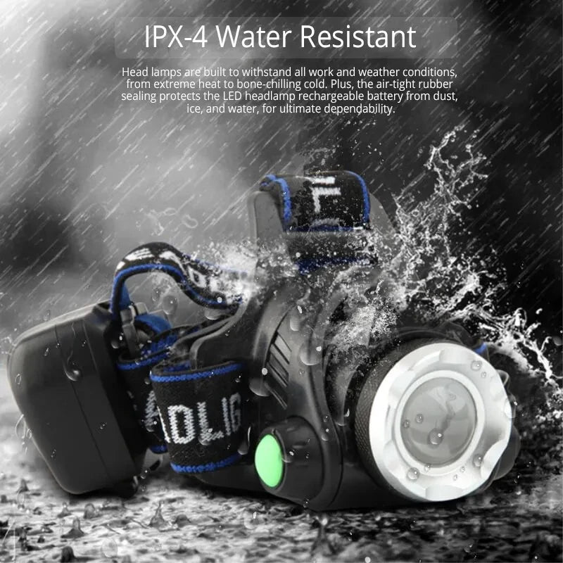 KDULIT 1000LM LED Headlamp | 18650 Rechargeable Waterproof Torch
