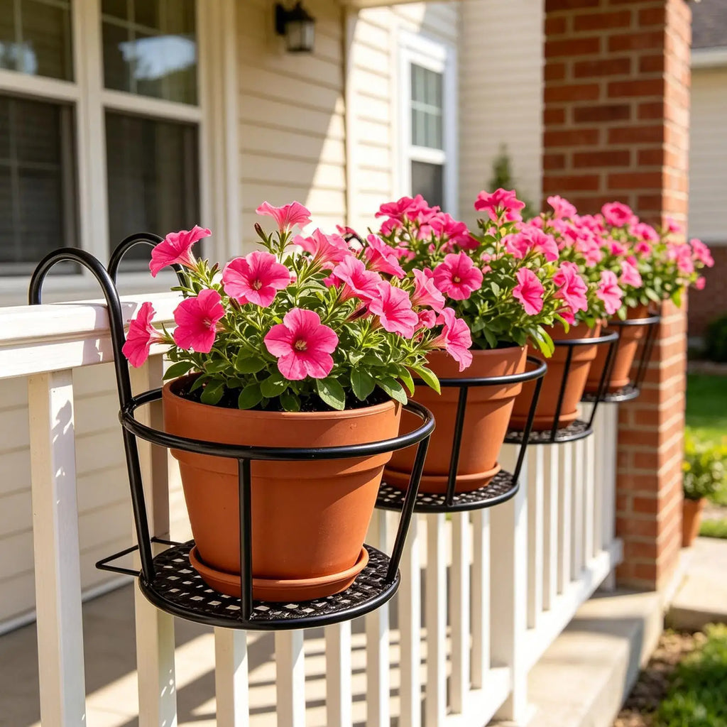 Deck Railing Plant Hanger Iron Weather-resistant Thickened Metal