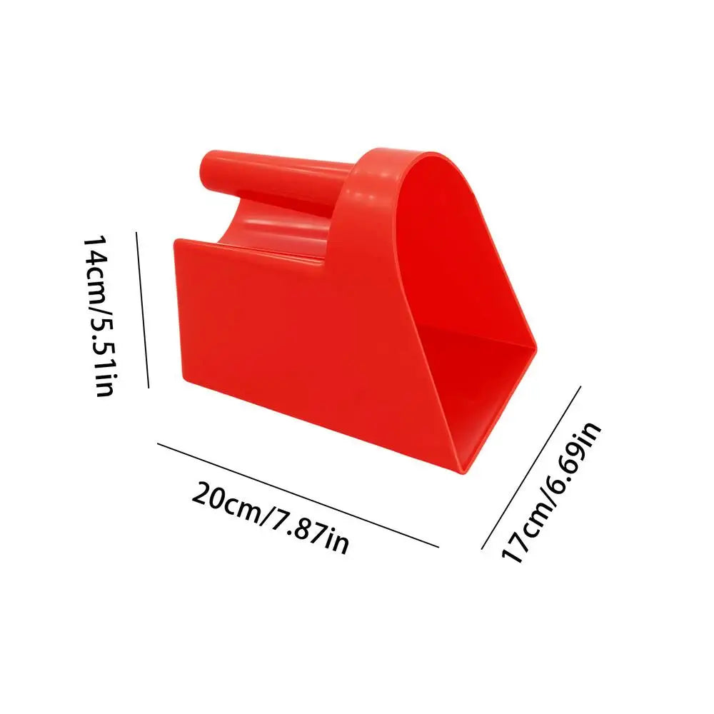 Plastic Feed Scoop Thickened Flat Bottom Food Shovel For Sheep Farming Utility Feed Scoop Poultry Durable Livestock Feeding Tool Zpaxo Red