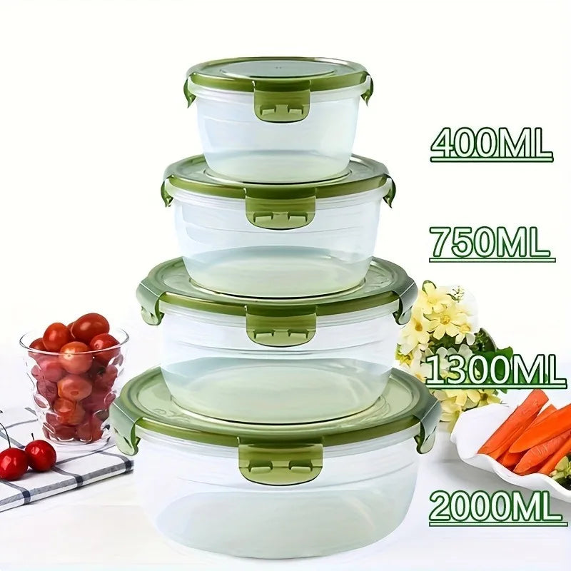 Vibrant 8-Piece Food Storage Microwave-safe Purple Green Containers