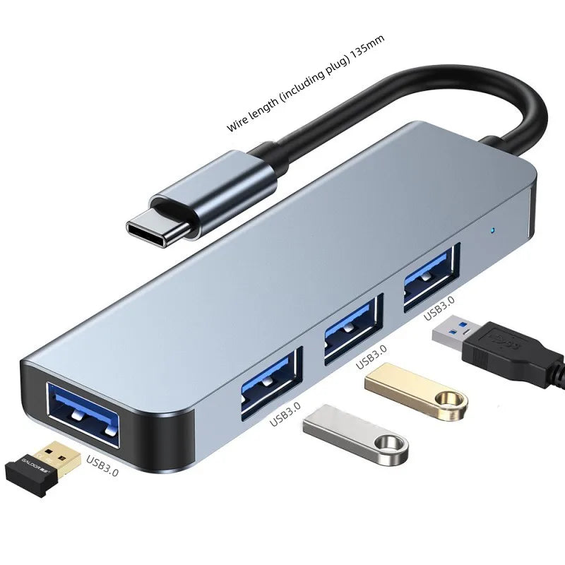 7-in-1 USB 3.0 Type-C Hub Docking Station | SD TF Audio USB-C Docking Hub Zpaxo 4 in 1 Type C