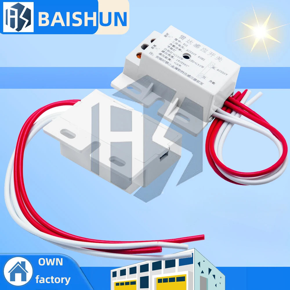 220V AC 50Hz Auto Infrared Sensor Switch PIR Microwave Radar Body Zpaxo Default Title