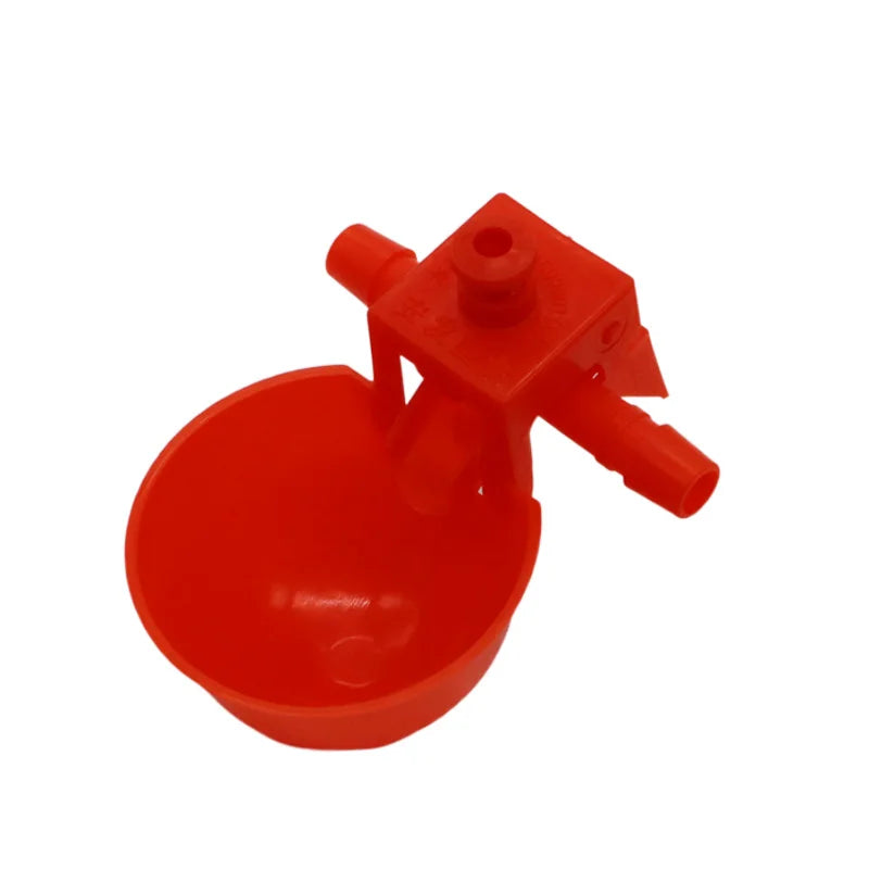 50 Sets Red Quail Waterer Animal Feeders Automatic Bird Coop Feed