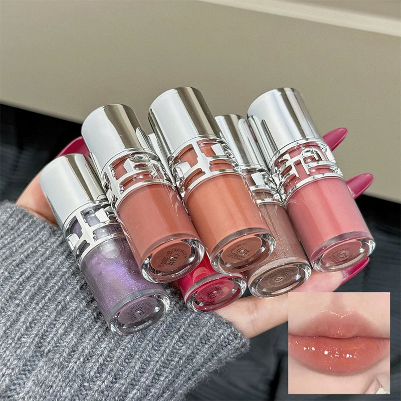 Flowing Mirror Lip Gloss Waterproof Long-lasting Luster Non Stick Cup