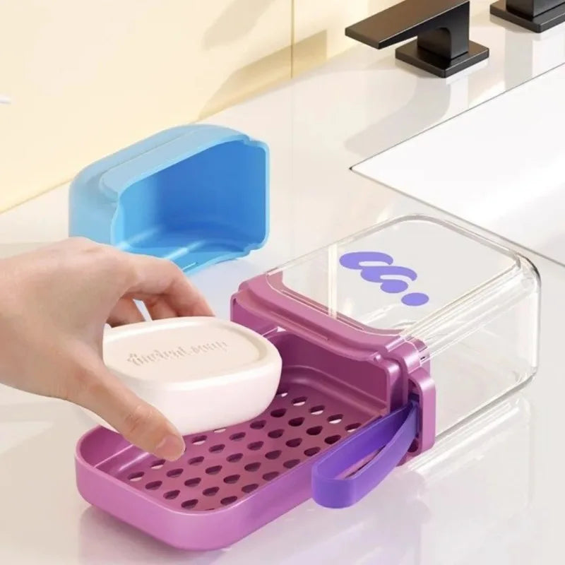 Soap Case Travel Leakproof Container Lid Traveling Camping Gym