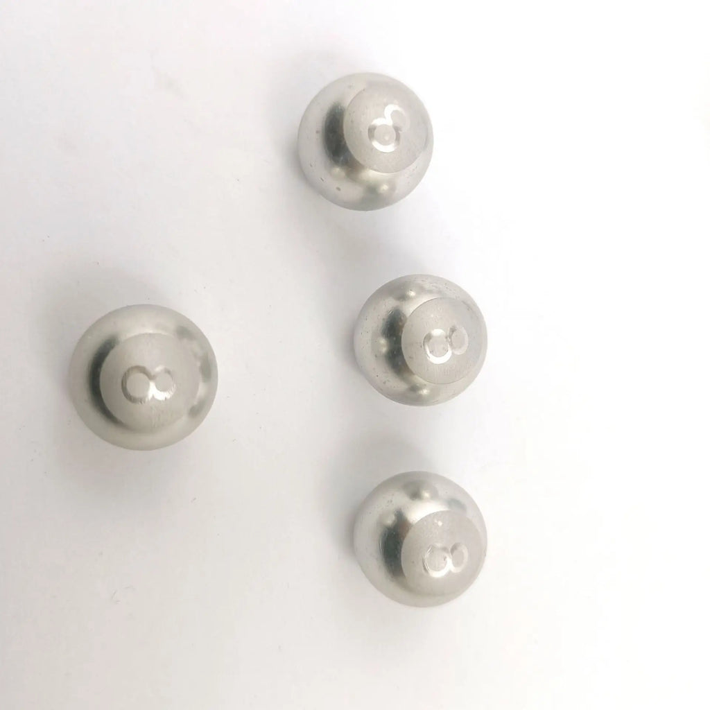 Billiard #8 Ball Aluminum Valve Stem Caps – Set of 4 | Universal
