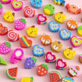 20 50 Mini Erasers Fruit Animal Number Cake Heart Designs School Zpaxo 40pcs random