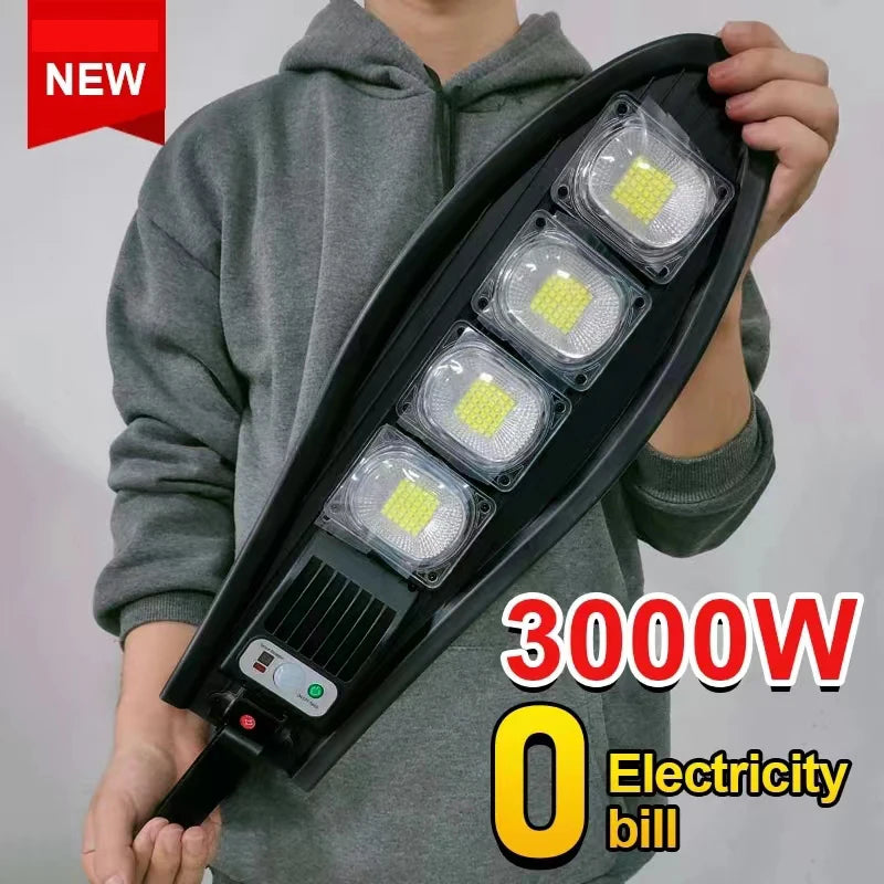 Solar Street Light Motion Detector Outdoor Sun Lamp Bright Remote Zpaxo