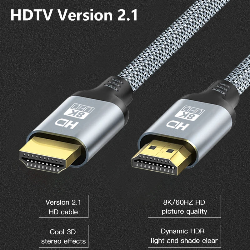 0 5-1 5M HDTV 8K Cable 60HZ 2 1V 4K 144HZ 3D TV Speed Computer Zpaxo